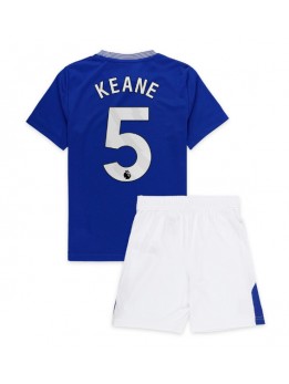 Everton Michael Keane #5 Heimtrikotsatz für Kinder 2024-25 Kurzarm (+ Kurze Hosen)